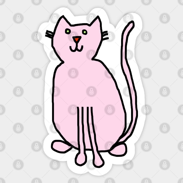Pink Cat Sticker by ellenhenryart